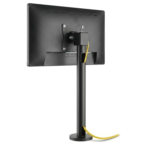 Mount-It! Fixed Height POS Monitor Mount – 19.7” Monitor Pole Mount for Retail Checkout Counters and Point of Sale Systems, Bolt-Down Base, VESA 75x75 & 100x100, Fits 13–32” Monitors, 33 lb Capacity - style: 19.7 Inches