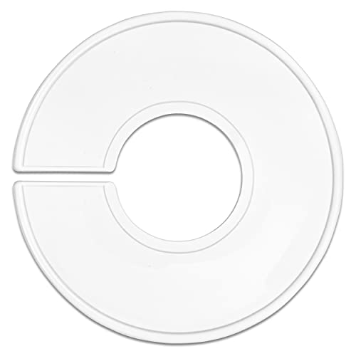 AMT 40 Pack Closet Dividers, Clothing Dividers, Round Clothes Size Dividers for Closets with Double Ended Marker Pen (Blank) (40 Pack- White) - size: 40 Pack - White