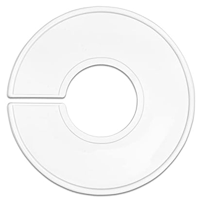 AMT 40 Pack Closet Dividers, Clothing Dividers, Round Clothes Size Dividers for Closets with Double Ended Marker Pen (Blank) (40 Pack- White) - size: 40 Pack - White