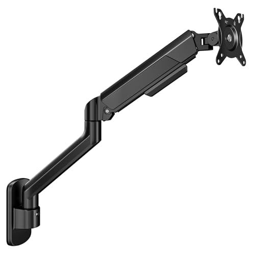 ARES WING 17-40 Inch Ultrawide Single Monitor Wall Mount, Black - color: Black, size: Single Monitor Arm