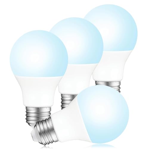 Sigalux A19 LED Light Bulbs, 60W Equivalent Daylight 5000K, 750 Lumens Non-Dimmable LED Bulbs, Efficient 8.5W, 10000 Hours Long-Lasting E26 Base Standard Bulbs for Bedroom Living Room Kitchen, 4 Pack - color: Daylight, size: 4
