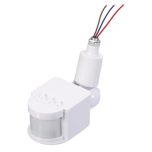 Outdoor Motion Sensor, Infrared PIR Motion Detector - White - color: White, size: 0.4" Hole
