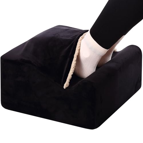 Keep Warm Foot Stool Foot Rest for Under Desk At Work - color: Black+