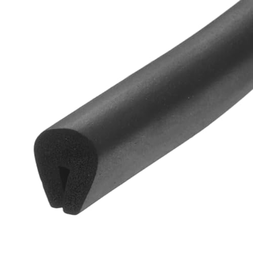 PATIKIL Rubber Edge Trim, 1/8"(3mm) x 6.6Ft Length EPDM U Channel Edge Protector U Shaped Gasket for 2-4mm Mirror Glass Protector, Black (11x16mm) - color: Black, size: 1/8"x6.6Ft(2-4mmx11x16mm)