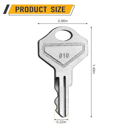 010 Key for Drawers, Cash Drawer Replacement Key Set Compatible with M-S Cash Drawer Model with 010R, 010L, or 010 Locks- Fits Many POS Registers, Set of 2 Keys, Chrome