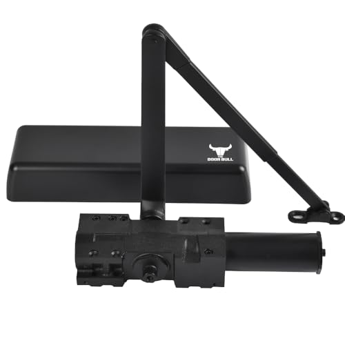 The Door Bull Series 9016 Grade 1 Heavy Duty Hydraulic Closer - size: DC9016 Series, style: Matte Black