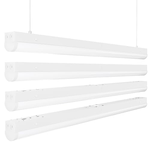 4ft LED Linear Light Fixture,50/40/30W for Office Garage Warehouse - color: Suspended Mount, size: 4FT-4P