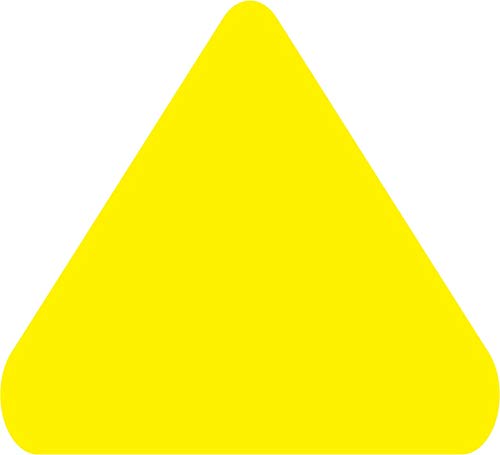 5S Location Marking Arrowhead - Adhesive Laminated Triangle Shaped Floor Marker by Graphical Warehouse - Rounded Corners (Pack of 25) (3.5x3.5x3.5", Yellow) - color: Yellow, size: 3.5x3.5x3.5"