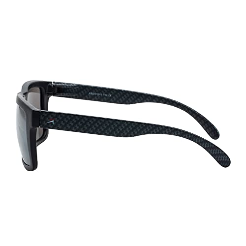 X Power ANSI Z87+ Extra Large Weekenders Impact Resistant Safety Sunglasses - color: 010 Black & Carbon Fiber Frame / Grey Lens, size: X-Large
