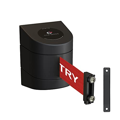 Crowd Control Warehouse Magnetic Wall Mount Retractable Belt Barrier, 30 Ft - color: NO ENTRY, size: 30 foot belt