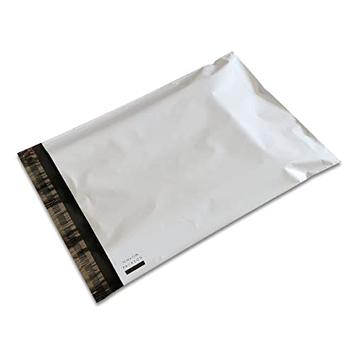 10 x 13 Inch Poly Mailers Envelopes Waterproof Shipping Bags with Self-Seal Adhesive Non-Padded Packing Bag Matte White (10" x 13", 100) - color: 100