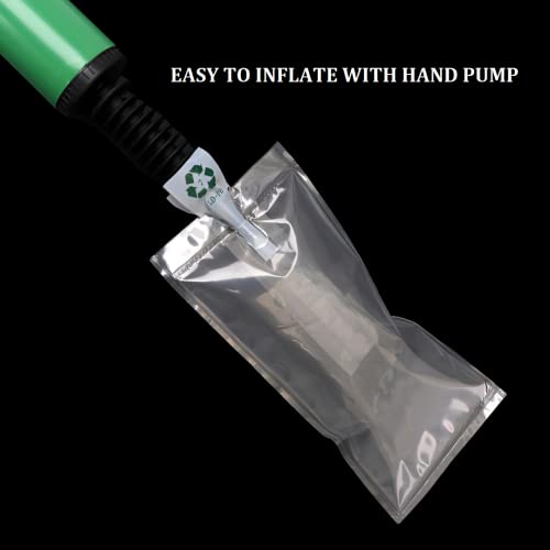 100 Pack BZQZDAI 5.9"x7.9" Clear Plastic Inflatable Air Packaging Bags Air Pillows Air Cushions Buffer Bags Void Fill Cushioning for Shipping and Packaging with Hand Pump - size: 100PACK (5.9"×7.9"）