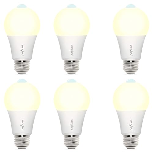 Sengled Motion Sensor Light Bulbs, A19 LED Dusk to Dawn Bulbs 3000K Soft White, Motion Activated Indoor Outdoor Light Bulbs 8.8W (60W Equivalent) 800 Lumens for Porch, Garage, Hallway, 6 Pack - color: 3000k Warm White, size: 6 Pack