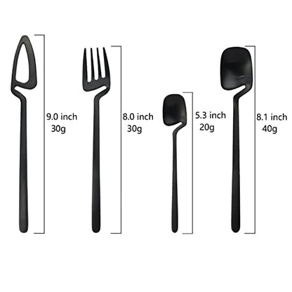 JASHII Silverware Set Satin Finish 24-Piece Stainless Steel Flatware Set Kitchen Utensil Set Service for 6 Tableware Cutlery Set Dishwasher Safe (Matte Yellow Silver) - color: Yellow silver 24pcs, size: service 6