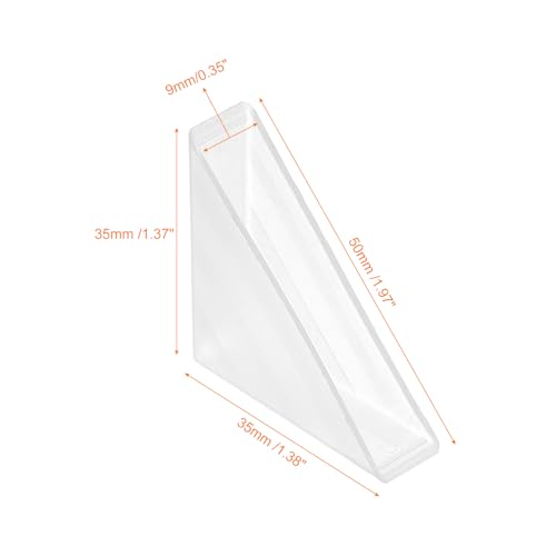 uxcell 20Pcs Plastic Corner Protectors 9x50mm Right Angle Shape Glass Corner Guards Cushion for Corner Protection of Glass, Mirror, Tile, White - color: White, size: 9x50mm