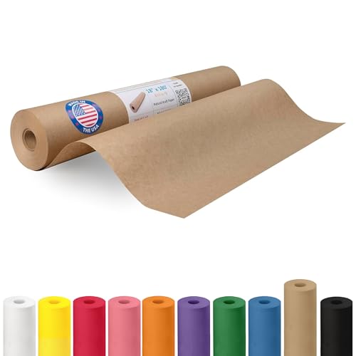 Kraft Paper Roll for Moving Supplies & Shipping, 18" x 180 Ft - USA-Made - size: 18" X 180 Feet
