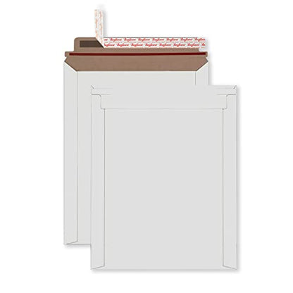 Bonfasvo Rigid Mailers 30 Pack 7.5 x 9.5 inches White Self Seal Stay Flat Bulk Cardboard Kraft No Bend Mailers Peel and Seal for Document Photos Pictures Papers Files CD - color: White, size: 7.5 x 9.5 Inch (30 Pack)