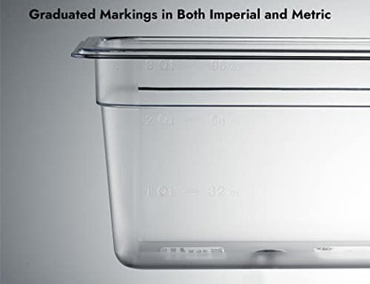 CURTA 6-Pack 1/4 Size 6" Deep NSF Polycarbonate Food Pans | Dishwasher & Freezer Safe Clear Container for Prep Tables, Buffet, Salad Bar, Commercial & Home Kitchen - color: 1/4 Size, size: 6" Deep