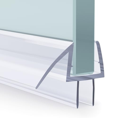 AmazerBath 3-Pack 15.75" Shower Door Bottom Seal for 1/2" (12mm) Glass - 3 Section Segmented Shower Installation Kit Frameless Glass Door Seal Strip - style: Bottom Seal 1/2