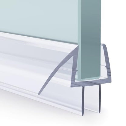 AmazerBath 3-Pack 15.75" Shower Door Bottom Seal for 1/2" (12mm) Glass - 3 Section Segmented Shower Installation Kit Frameless Glass Door Seal Strip - style: Bottom Seal 1/2