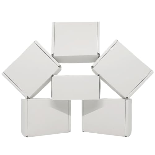 4x3x2 inch Small White Mailers Boxes Set of 10 - size: 4x3x2 inch
