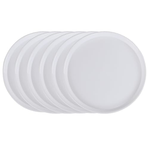 Xyskin Plastic Serving Tray, Non-Slip Round Serving Trays, 6-Pack
