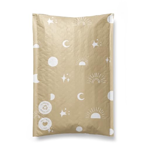 Paper Bubble Mailers 6x9-25 Pack Biodegradable Shipping Bags for Stationery and Small Accessories - Impack Self-Seal Eco Friendly Thick Mailing Envelope for Small Items - Celestial Tan - color: Padded Celestial Tan, size: 6"x9" (25 pack)
