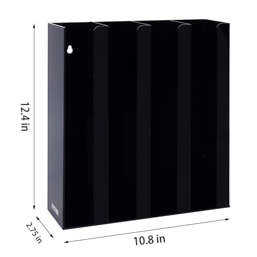UCUDI Portion Sauce Cup Lid Holder for Restaurant 4 Compartments Plastic Sauce Cup Organizer Dispenser Fits Cups 2oz to 5.5oz in One Size for Counter or Wall Mount (Black) - color: Black