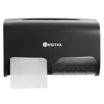Double Toilet Paper Holder Wall Mount,Hold Two Rolls*4.5”,Black - color: Black, White, Gray