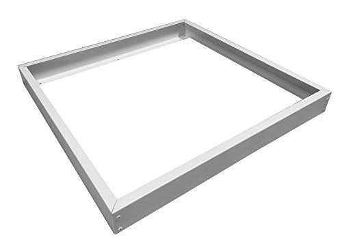 LEDONE 2x2FT Surface Mount Kit for LED Flat Panel or Troffer Light, 24x24 inch Ceiling Frame Kit, 2 feet Drop Ceiling Light, 1 Pack - color: Metal, size: 2x2FT
