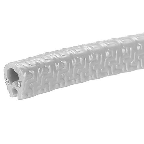 uxcell Edge Trim Gray U Shape Edge Protector Rubber with Steel Clips Fits 1/64"-1/16" Edge 14.76Ft/4.5Meter Length Door Edge Guards - color: Gray, size: 14.76 Ft