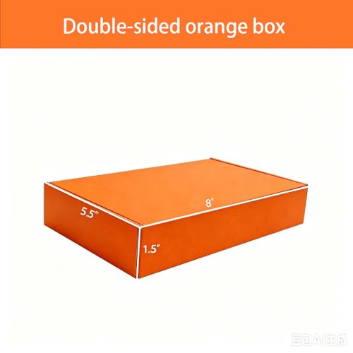 KAXILU Orange Cardboard Boxes Shipping Packaging Boxs 20pcs Shipping Boxs Suitable E-Commerce Packaging Small L8xW5.5xH1.5 inch - color: Orange-2, size: Small-L8xW5.5xH1.5 inch