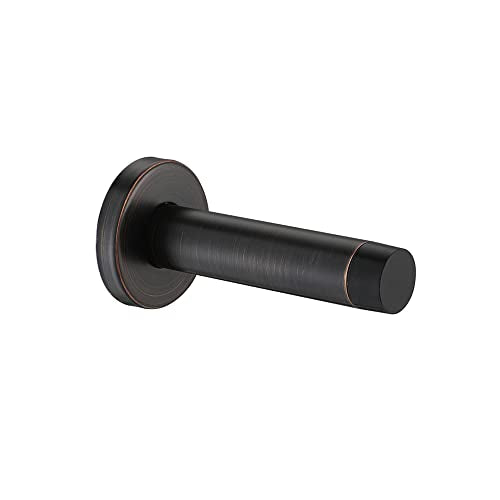 JQK Door Stopper Oil Rubbed Bronze, 304 Stainless Steel Thicken 1mm Sound Dampening Door Stop Bumper Wall Protetor, ORB, DSB5-ORB - color: Oil Rubbed Bronze, size: 1 Pack