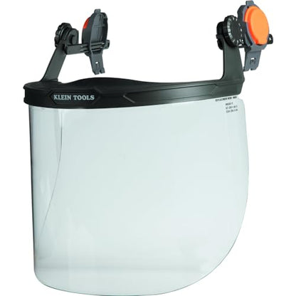 KLEIN TOOLS 60528 Full-Brim Hard Hat Face Shield, Clear, One Size - size: Full Brim Clear