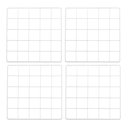 PATIKIL Wall Grid Panel Metal Wire Photo 10x10 White 4Pcs - color: White, size: 10x10inch