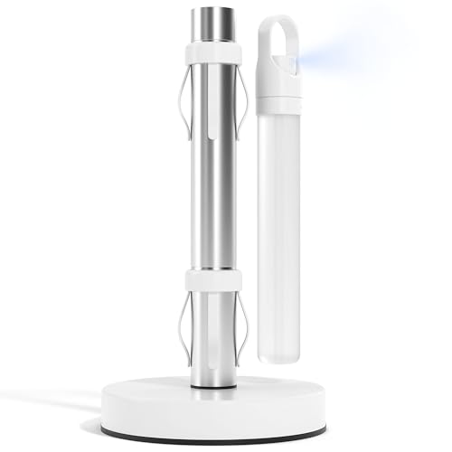 Stainless Steel Paper Towel Holder with Spray Pump – One-Handed Tear, Smart Traction System with Heavy Duty Suction Cups (White, Spray Pump) - color: White