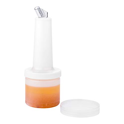Restaurantware Plastic Storage Container Bottle, Quick Pour, 0.5 qt - color: Clear, size: 16 Ounces