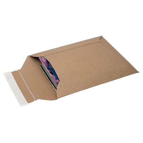 LUXPaper Conformer Mailers | Tear String Opener | Peel & Press | 9 3/4" x 12 1/4" | Brown | 30pt. Kraft | 100 Qty