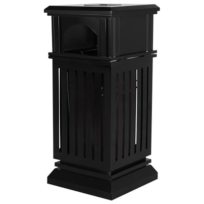 Large Capacity Square Steel Commercial Trash Can with Lid Removable Inner Bucket, Decorative Garbage Container for Home, Office, Restaurant, Restroom