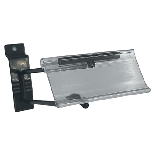 Only Hangers Black Slatwall Scanner Hooks with Clear Price/Label Holder (50, 12") - size: 12 Inch