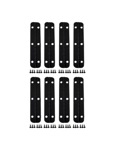 QCAA Solid Brass Wooden Jewery Box Hinge, Cabinet Closet Hinge, 2.36" x 0.51", Matte Black, 8 Pack, Made in Taiwan - color: Matte Black, size: 60mm - 8 Pack