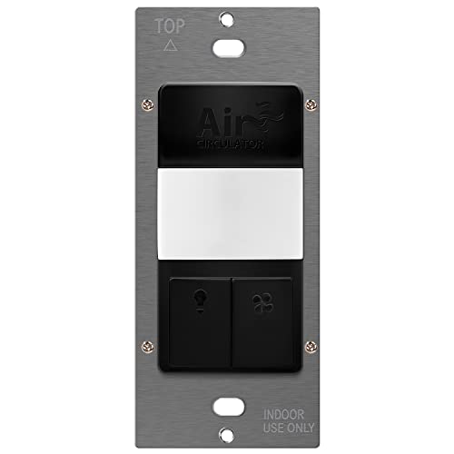 TOPGREENER Air Circulator Timer Switch with PIR Light Motion Sensor - color: Black, size: Light&Fan Sensor Combo