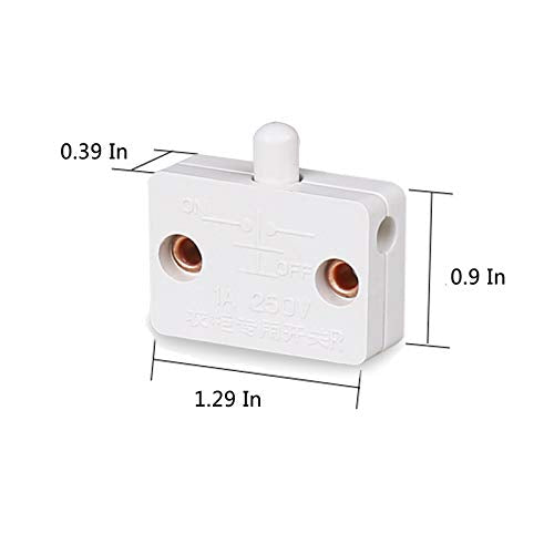 6Sets Wardrobe Closet White Electrical Light Switches Normally Closed Lamp Switch,for Cabinet Lights Closet Doors Closet Lights Wardrobe Cabinet Pantry Closet Pantry Light On Off Switch - color: White