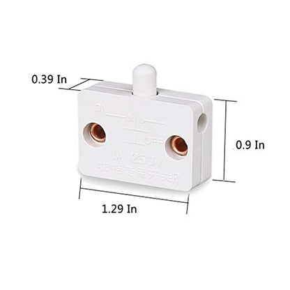6Sets Wardrobe Closet White Electrical Light Switches Normally Closed Lamp Switch,for Cabinet Lights Closet Doors Closet Lights Wardrobe Cabinet Pantry Closet Pantry Light On Off Switch - color: White