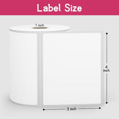 12 Rolls 4" x 3" Direct Thermal Shipping Labels for Small Business Supplies - size: 4" x 3" - 12 Rolls