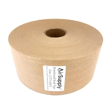 AIRSUPPLY 2.75 in x 450 ft Water Activated Reinforced Kraft Tape, 4 Rolls