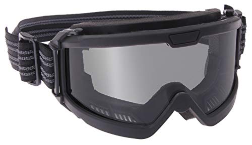 Rothco ANSI Rated OTG Goggles – Ansi Z87‑1 Over‑The‑Glasses Anti‑Fog Safety Eyewear - UV400 Protection - color: Black / Smoke