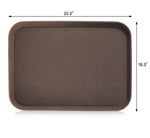New Star Foodservice Restaurant Grade Non-Slip Tray, Brown, 16x22-Inch - color: Brown, size: 16-Inch x 22-Inch