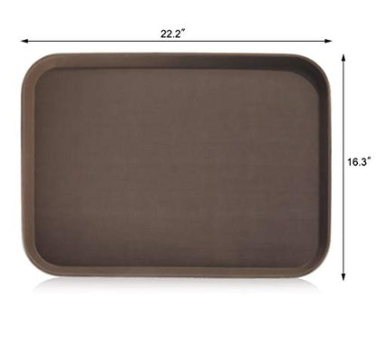 New Star Foodservice Restaurant Grade Non-Slip Tray, Brown, 16x22-Inch - color: Brown, size: 16-Inch x 22-Inch