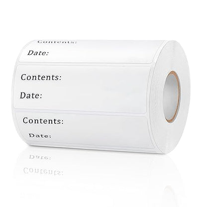500pcs Removable Freezer Labels, Yoget 1 x 3 Inch Food Storage Stickers, Refrigerator Freezer Paper Label Easy Clean Leaves No Residue (1''x3'' 500Labels) - style: 1''x3'' 500Labels